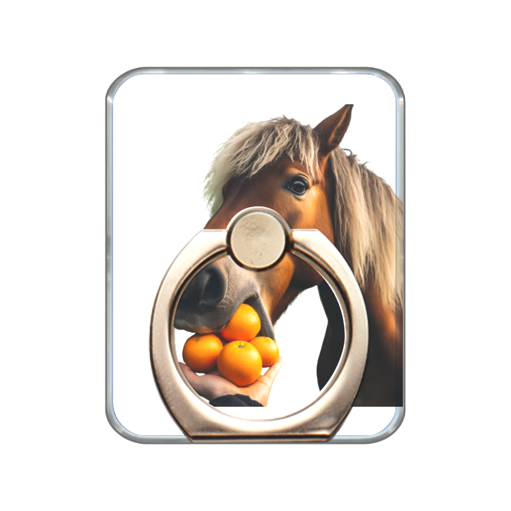 Horse eating oranges（みかんを食べる馬）