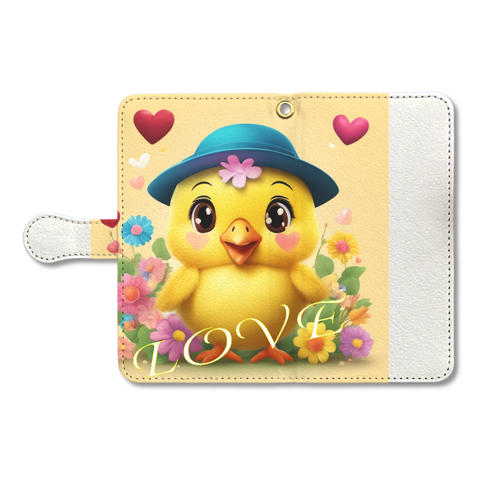 Lovely Chick 01-手帳型ベルト付きアンドロイド M