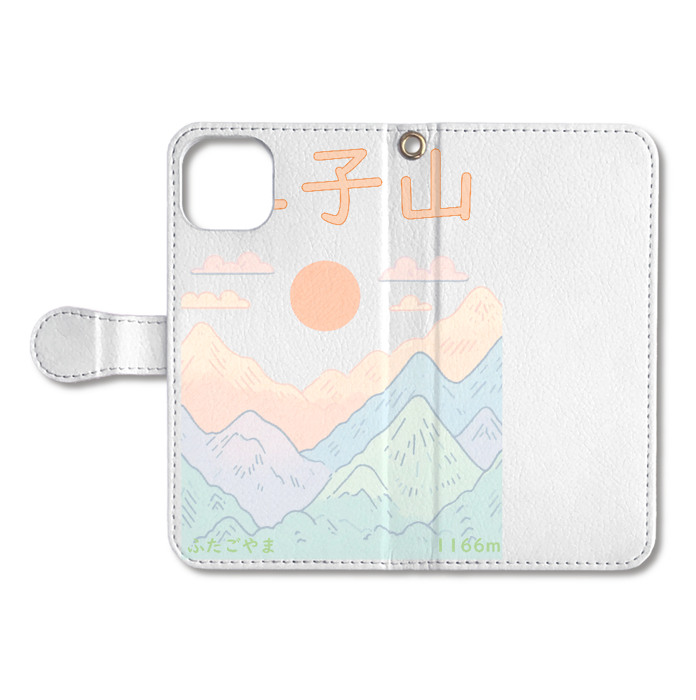 『二子山』『ふたごやま』 001_山夕焼けデザイン No.641