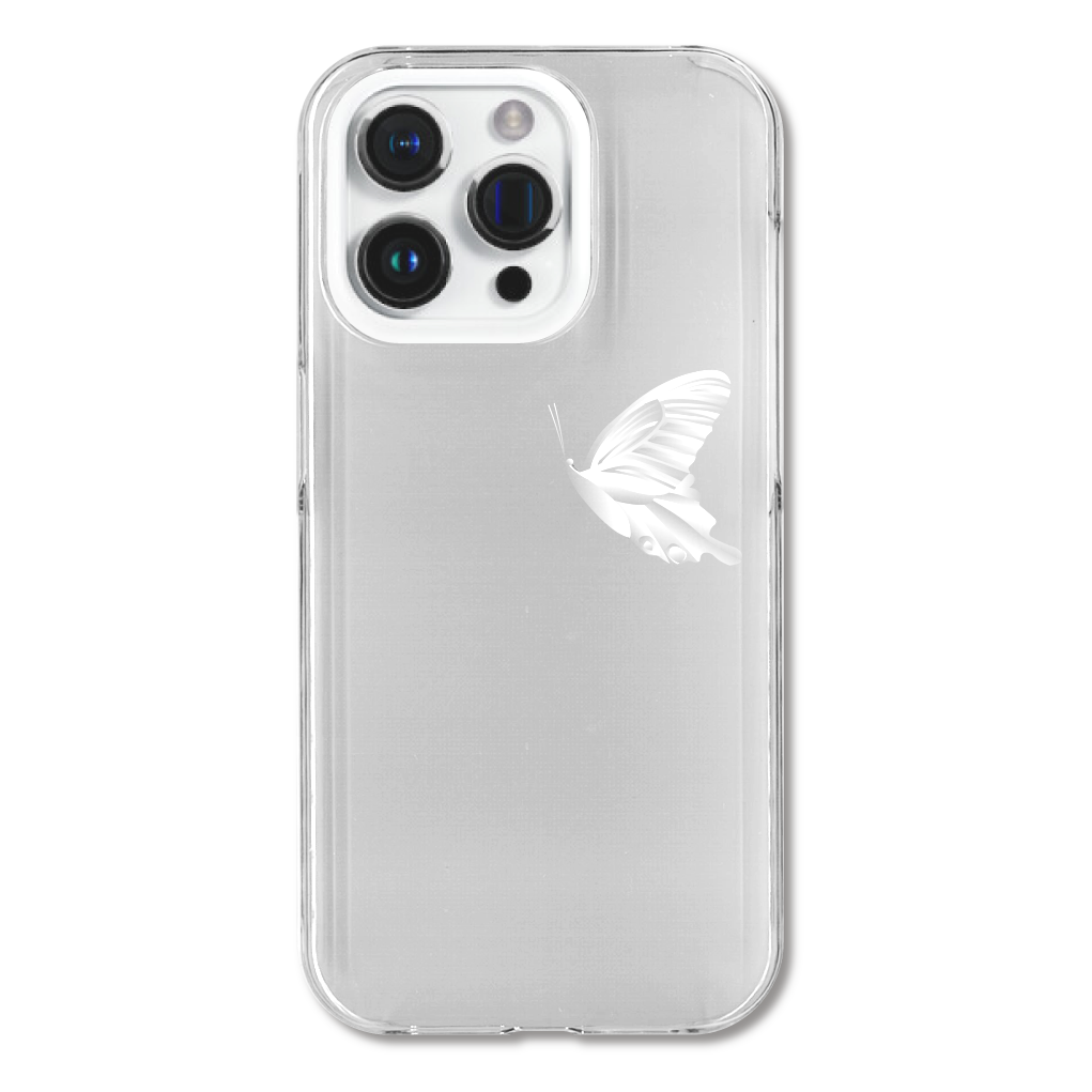 蝶 butterfly sq-ip-hc-0009  iPhone15 Pro (透明) (ハードケース)
