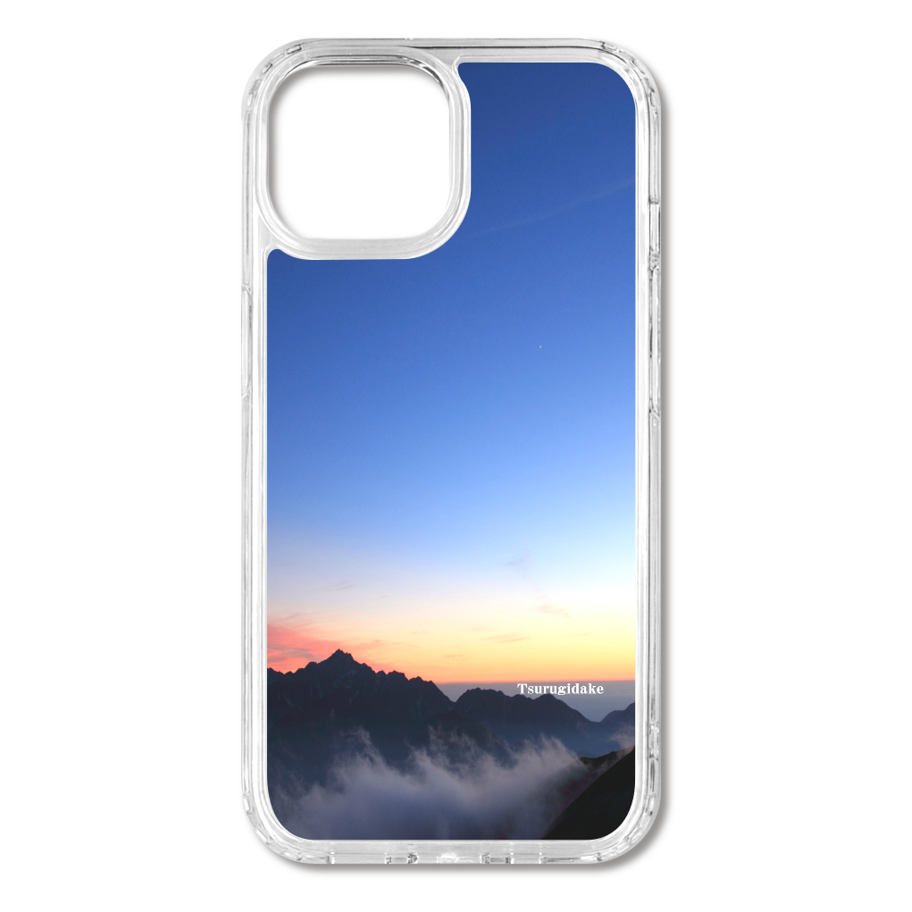 TheJAPAN43 劔岳と夕暮れ sq-ip-emd-0044 iPhone15 MagSafe対応 耐衝撃クリアケース