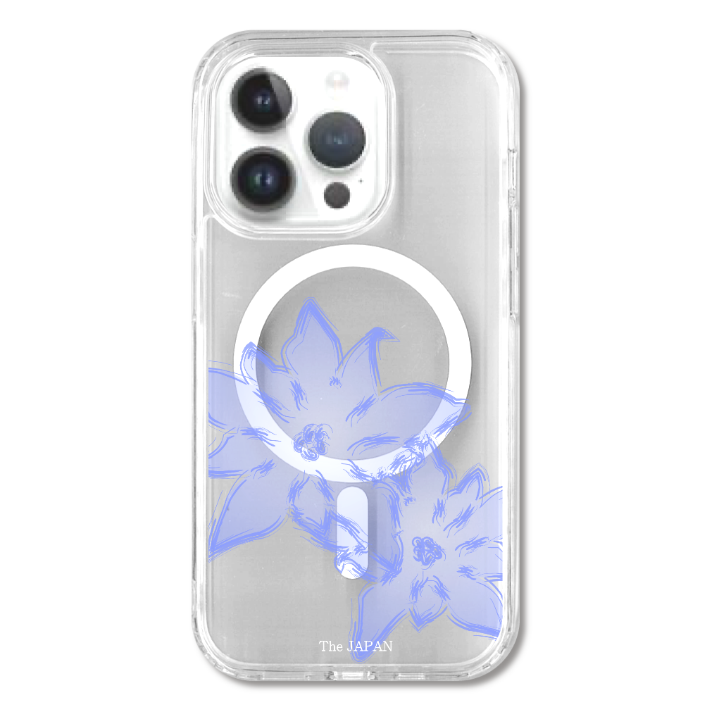 TheJAPAN2 タテヤマリンドウ sq-ip-emd-0003 iPhone14Pro MagSafe対応 耐衝撃クリアケース