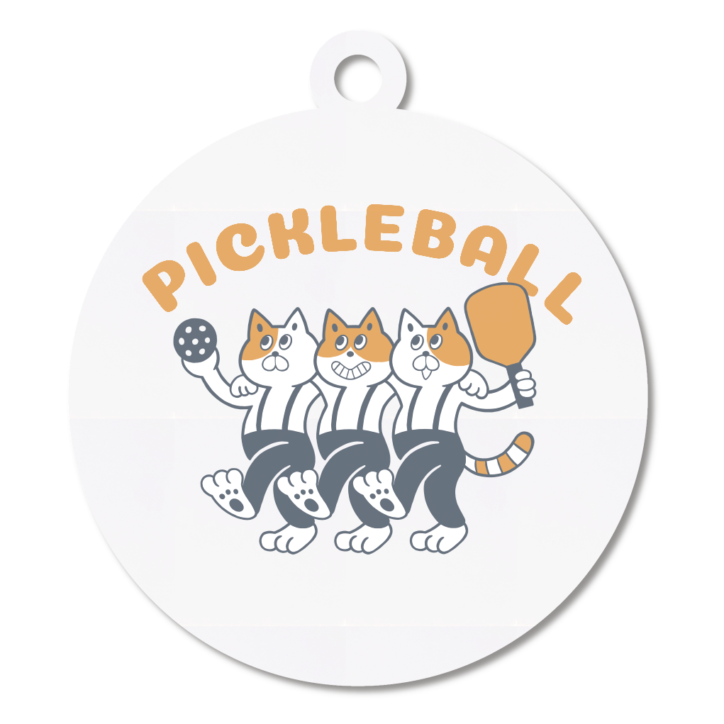 ピックルボール 三匹の猫アクリルキーホルダー