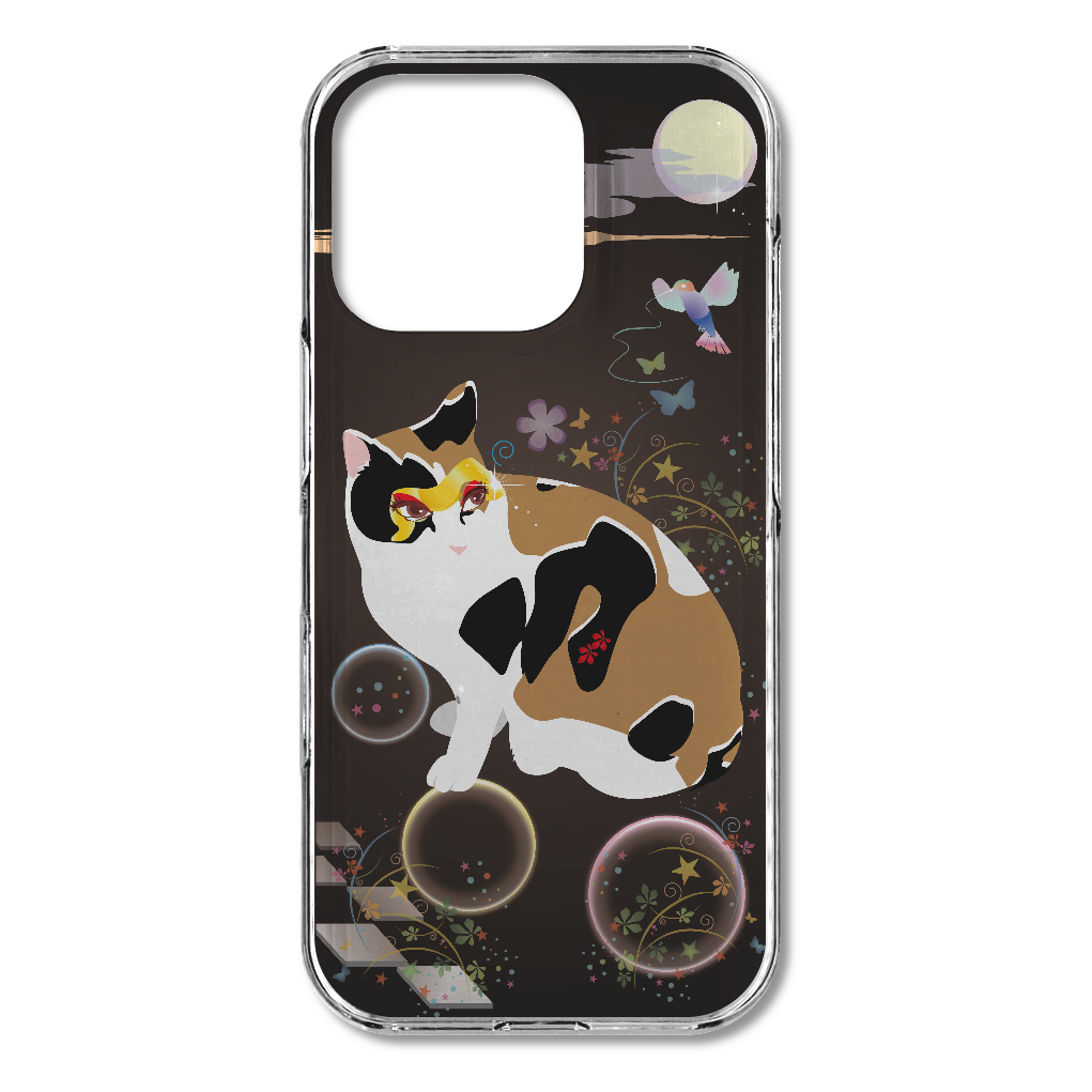 S16p043　浮世『猫』HD iPhone16pro (透明)(ハードケース)｜PLATA