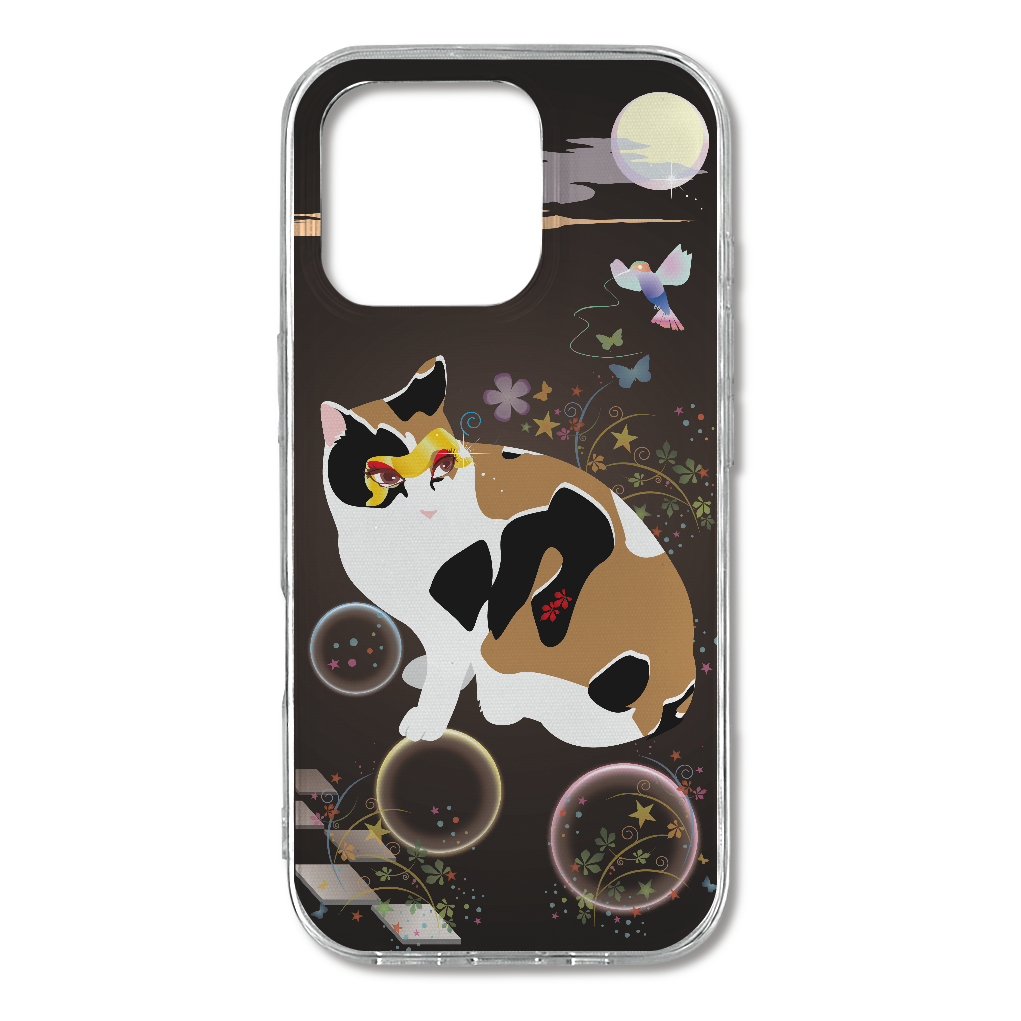 S16p044　浮世『猫』TPU iPhone16 Pro TPUケース