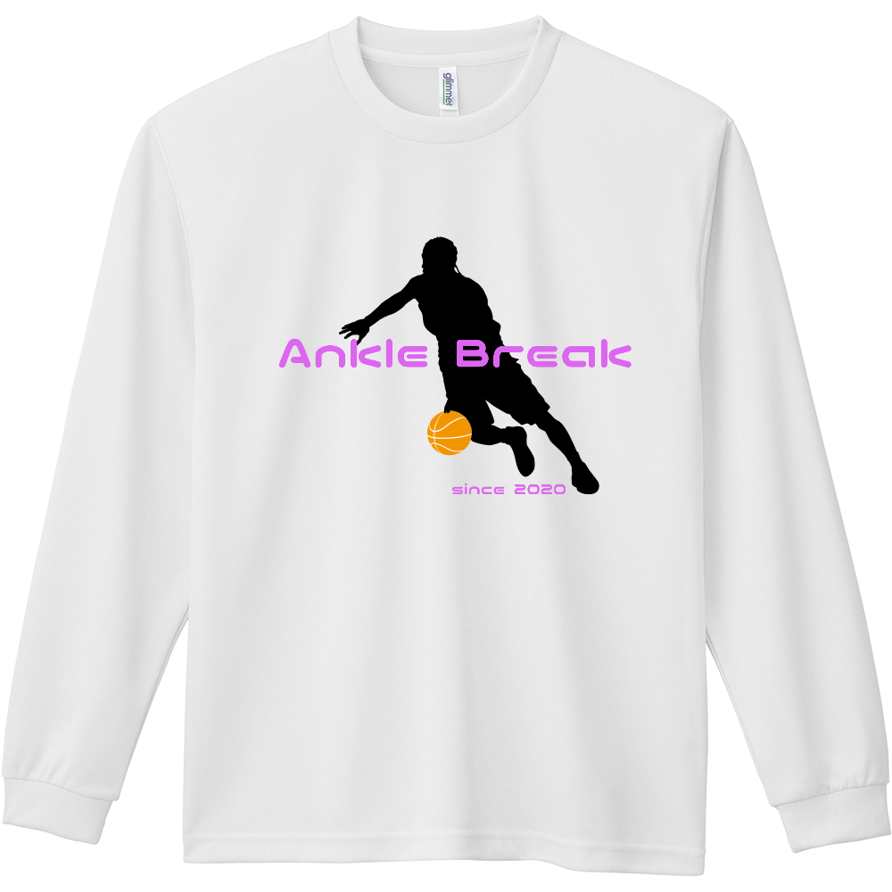 「Ankle Break」ロゴ ドライロンＴ|オリジナルTシャツのUP-T