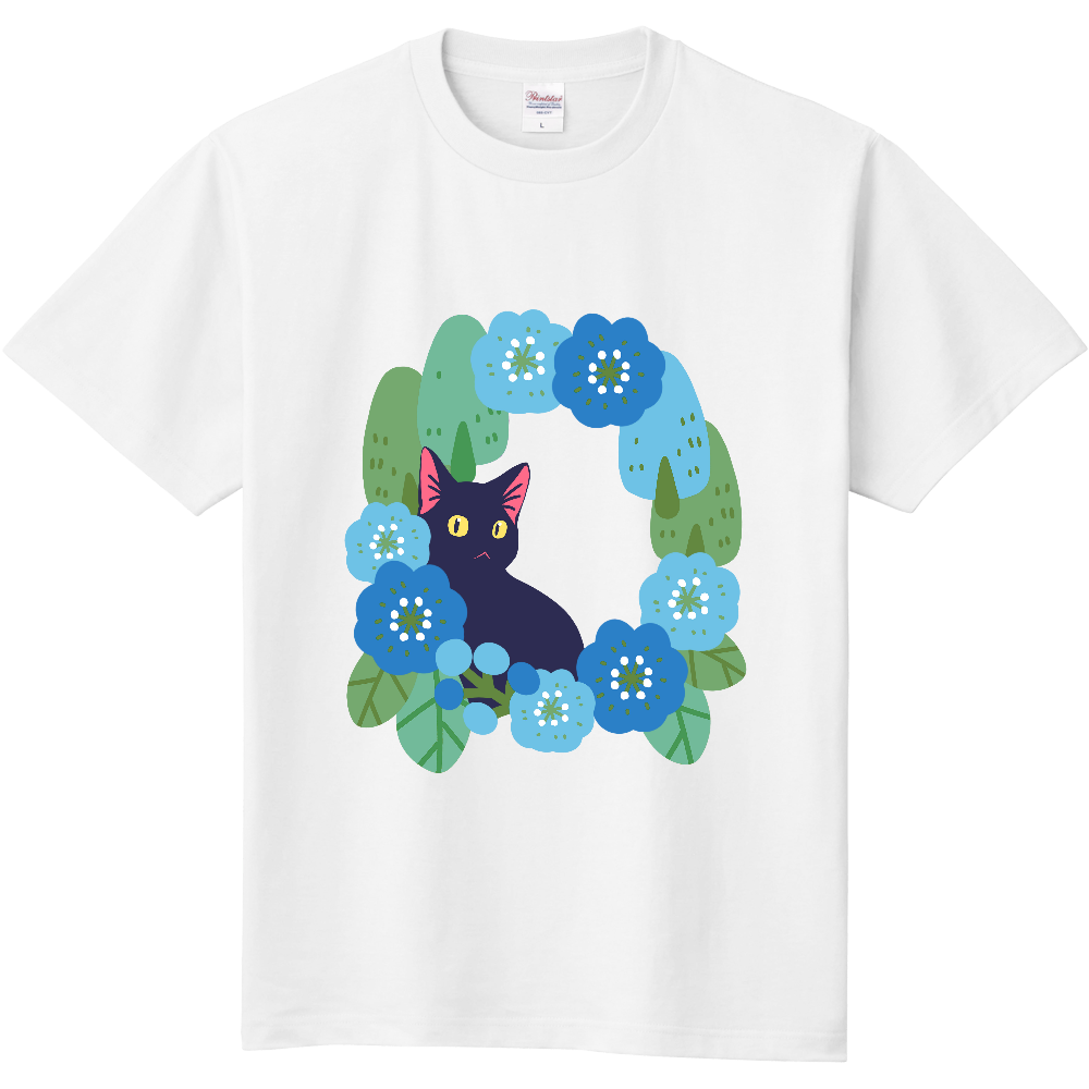 リースと黒猫|オリジナルTシャツのUP-T