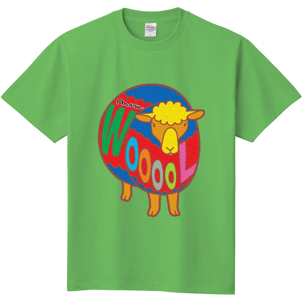 ポップカラーtシャツ 幼児サイズ Rockなひつじ デキルラボ