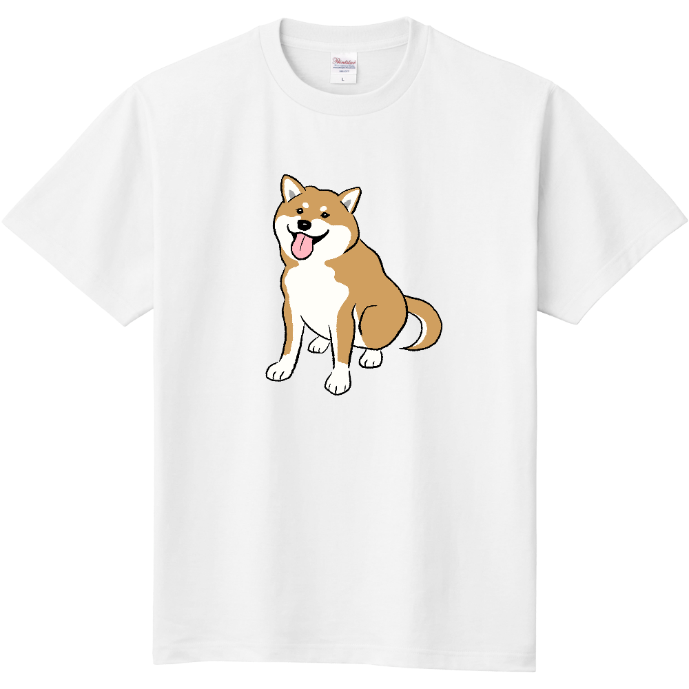 おすわり柴犬 オリジナルtシャツを簡単自作 無料販売up T 最安値