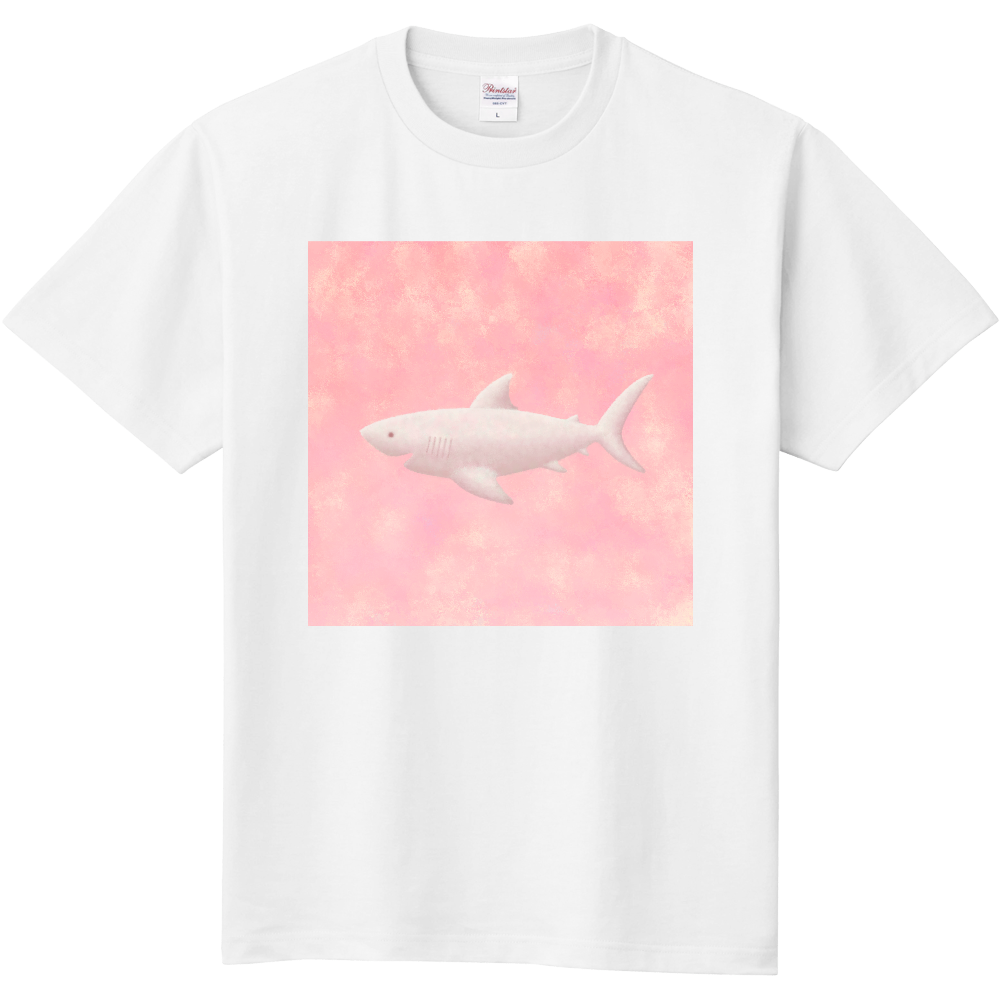 白いサメ ピンクの四角 オリジナルtシャツを簡単自作 無料販売up T 最安値