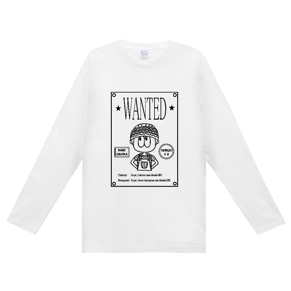 ハンバーガーファッション 指名手配犯のポスター風 Wanted オリジナルtシャツを簡単自作 無料販売up T 最安値