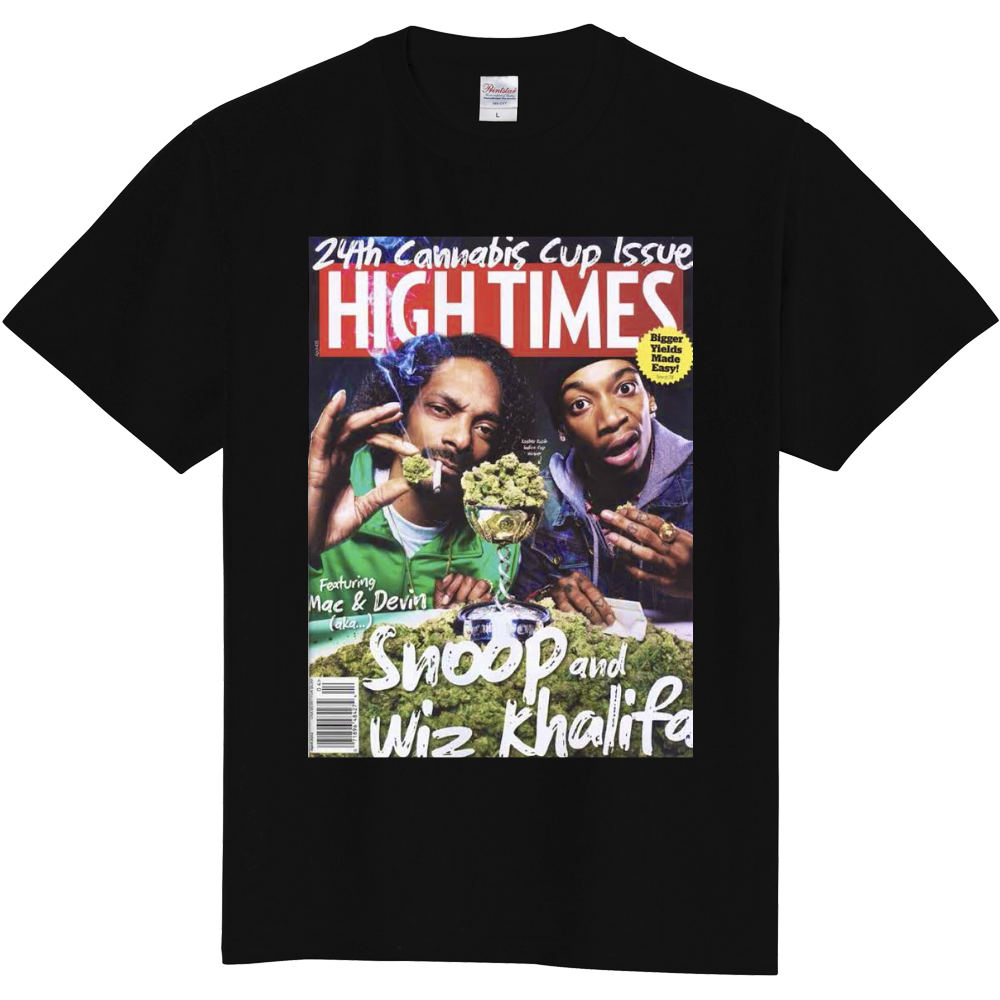 [L] HIGH TIMES ハイタイムズ オフィシャル ロゴ Tシャツ BL