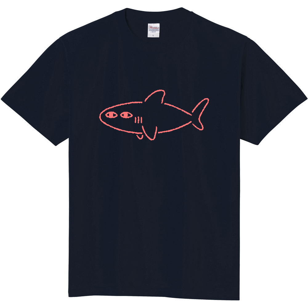 目が据わったサメ オリジナルtシャツを簡単自作 無料販売up T 最安値