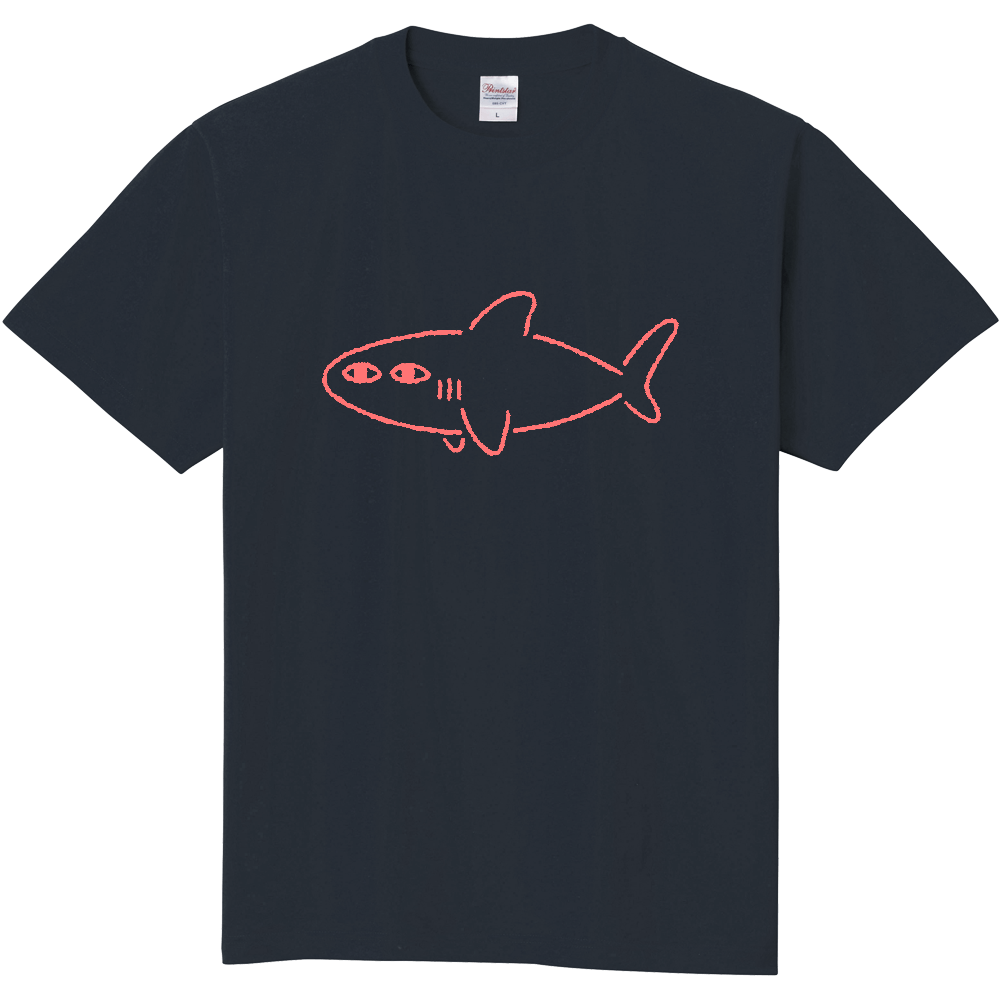 目が据わったサメ オリジナルtシャツを簡単自作 無料販売up T 最安値