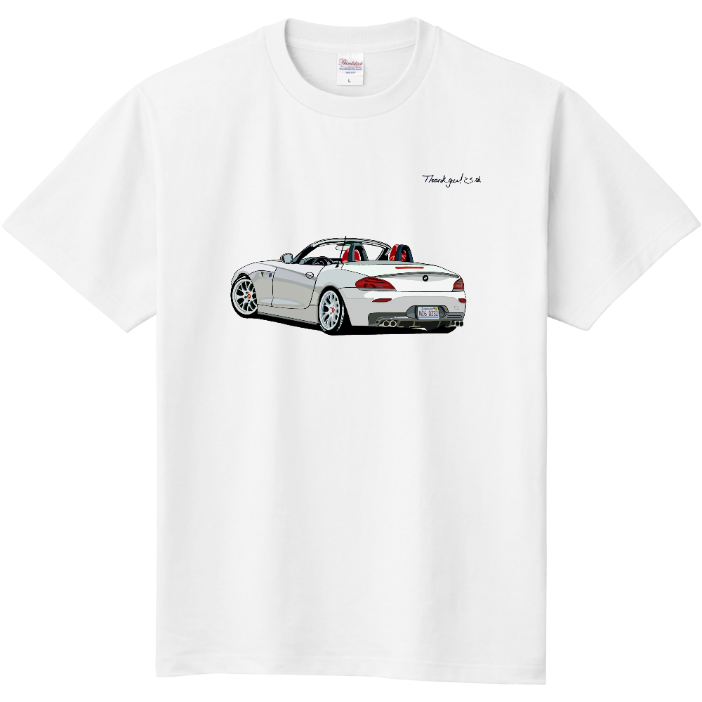 白いスポーツカー オリジナルtシャツを簡単自作 無料販売up T 最安値