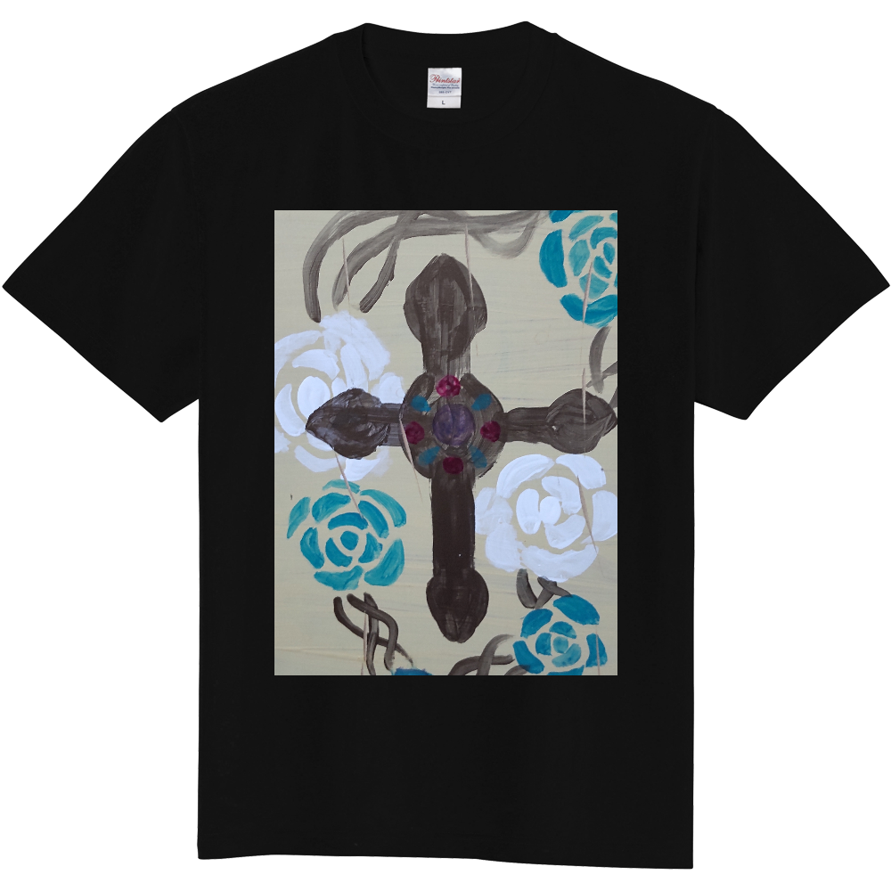 薔薇と十字架tシャツ オリジナルtシャツを簡単自作 無料販売up T 最安値 薔薇と十字架tシャツ オリジナルtシャツを簡単自作 無料販売up T 最安値
