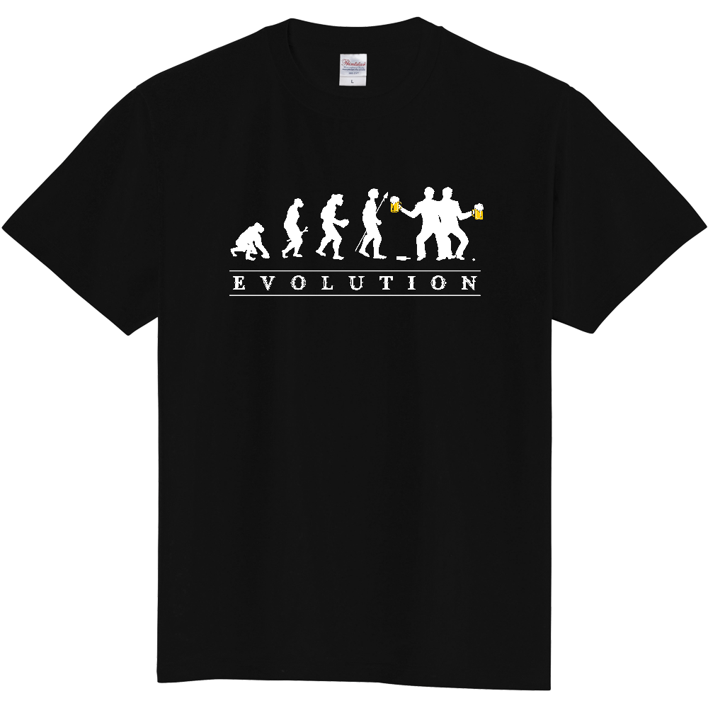 人類の進化シリーズ ラグビー おもしろデザイン|オリジナルTシャツのUP-T