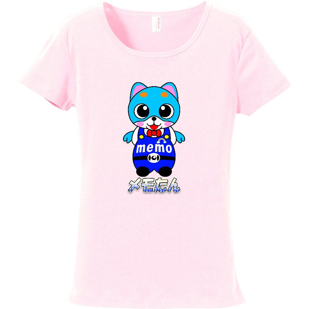 レディース メモたんtシャツ 全身aパターン カラー 全11色 表面のみ 大柄 ワンポイント ゆるキャラ マスコット キャラ服 キャラクター カワイイ キュート メモたんのお店