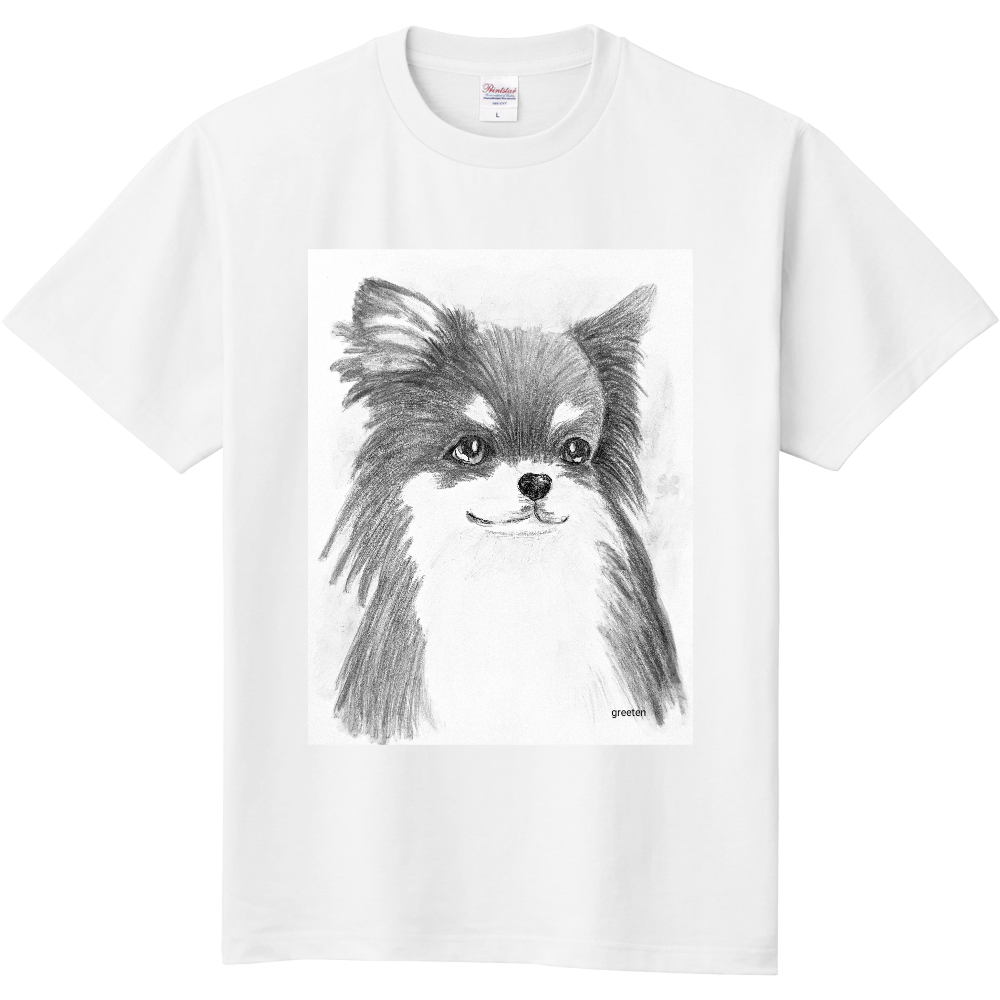 犬 ほんわかチワワ モノクロ オリジナルtシャツを簡単自作 無料販売up T 最安値