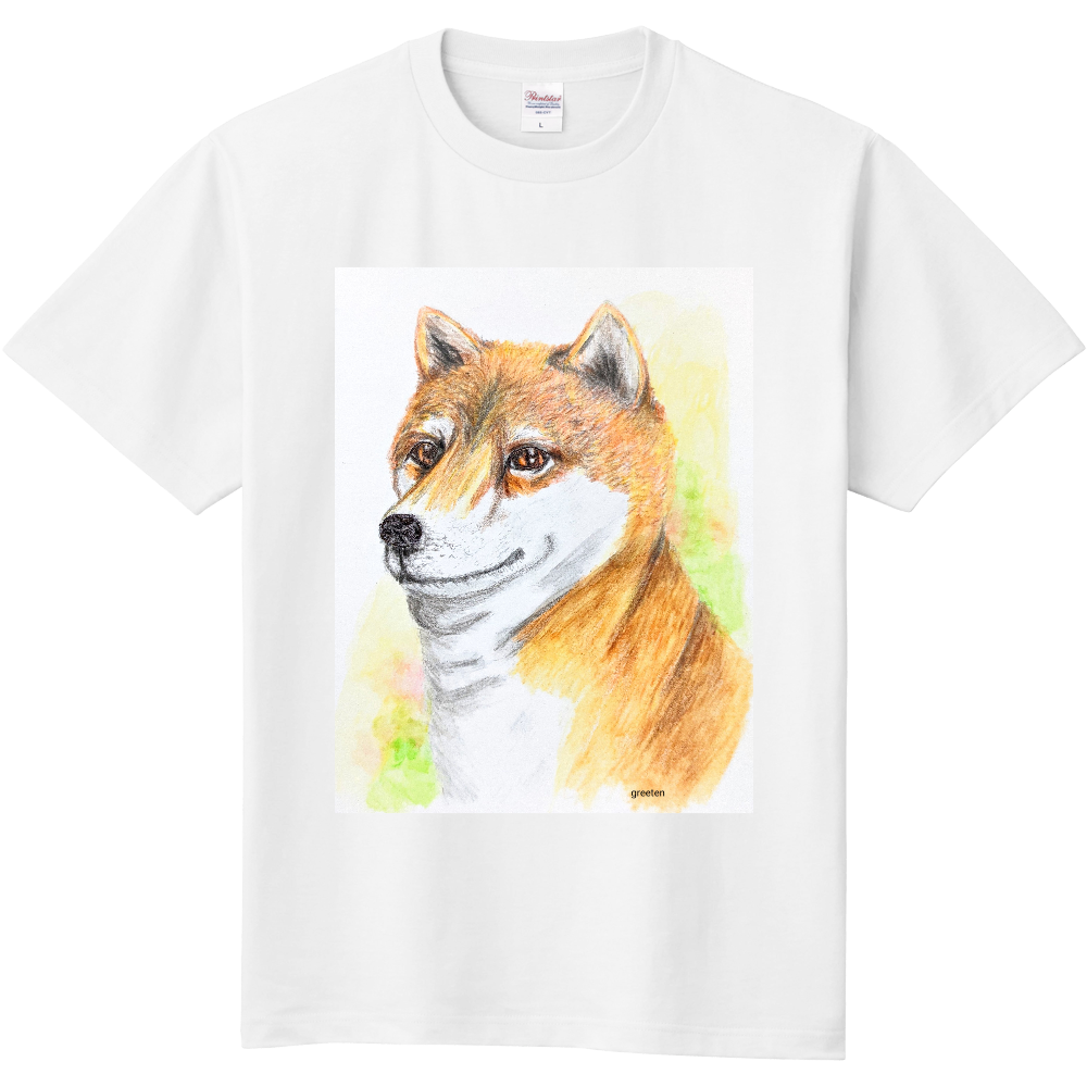 犬 きりっと柴犬 イケメンわんこ オリジナルtシャツを簡単自作 無料販売up T 最安値