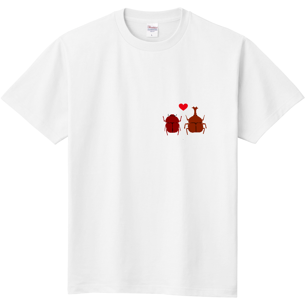 切り絵シリーズ カブトムシカップルtシャツ 大人用 オリジナルtシャツを簡単自作 無料販売up T 最安値