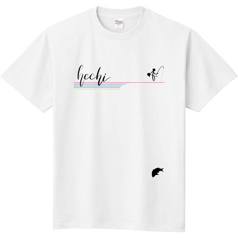 ヘチ釣りTシャツ-釣りTシャツ-ヘチT4-白