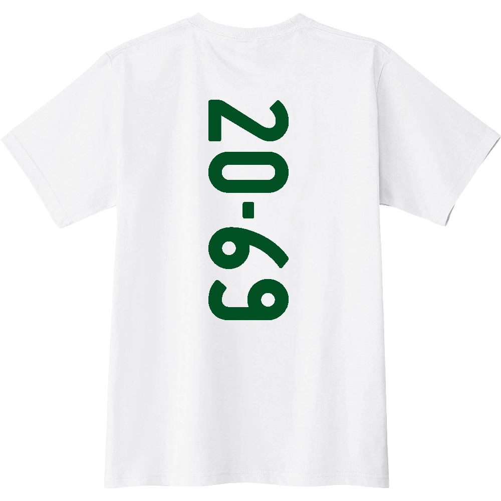 F2069 F 20-69 ナンバー 【送料無料】 背面プリント 2069 ２０６９ ナンバー