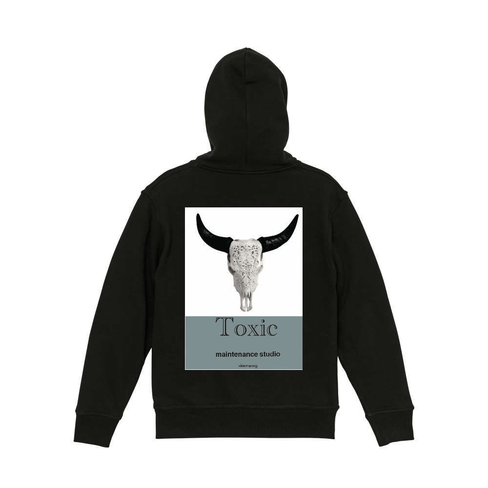 ☆hunting skull☆hoodie black