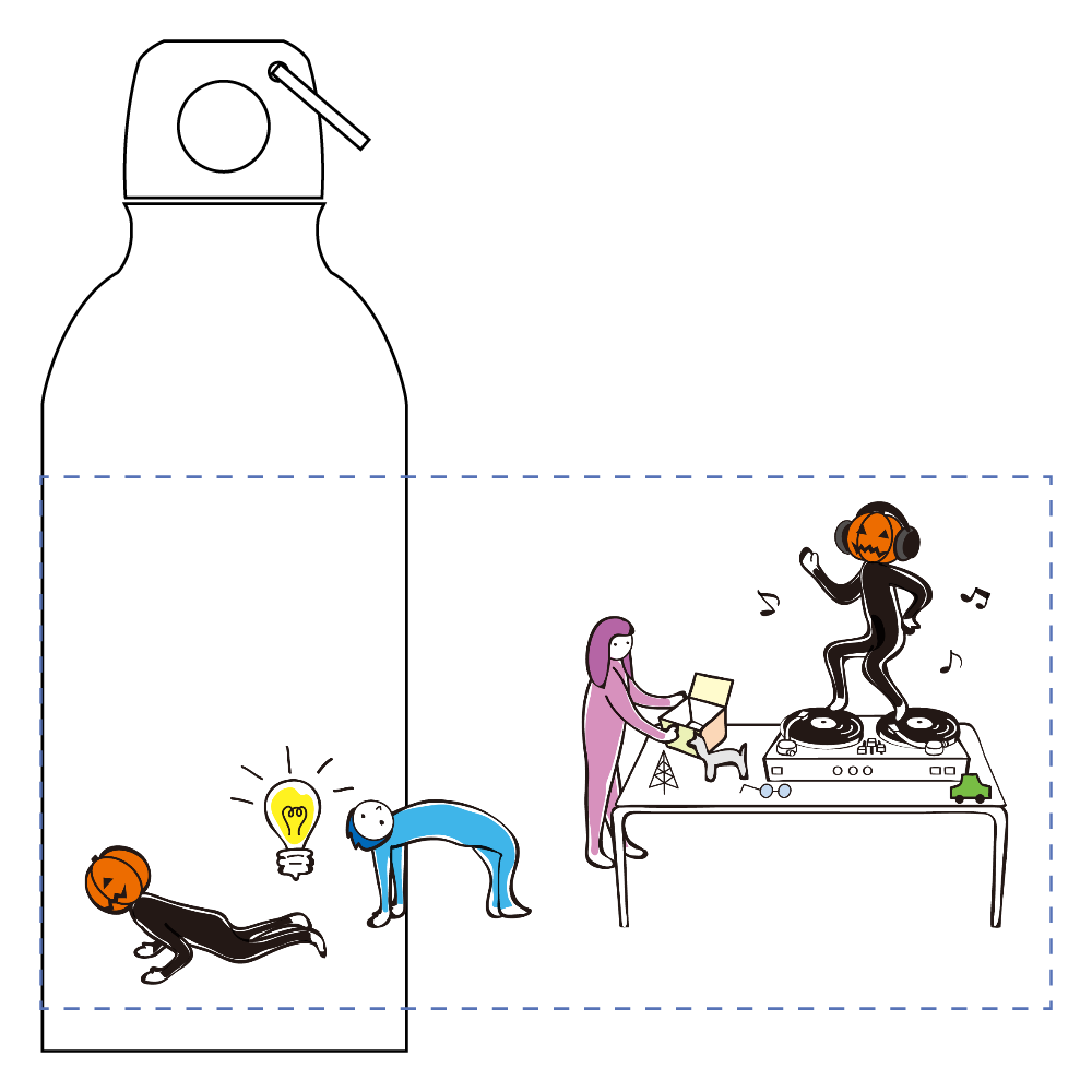 TRICK OR TREAT design オリジナルマウンテンボトル 6