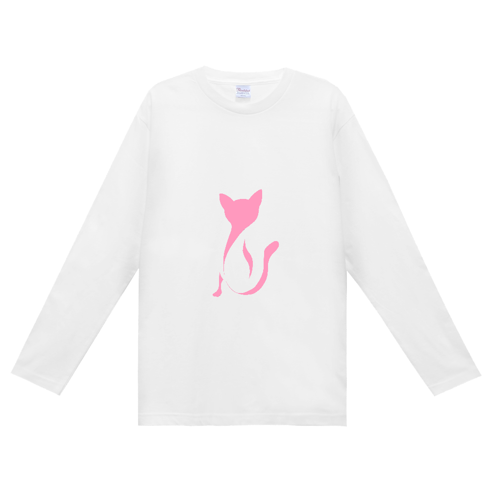 猫影　桜-定番長袖Ｔシャツ