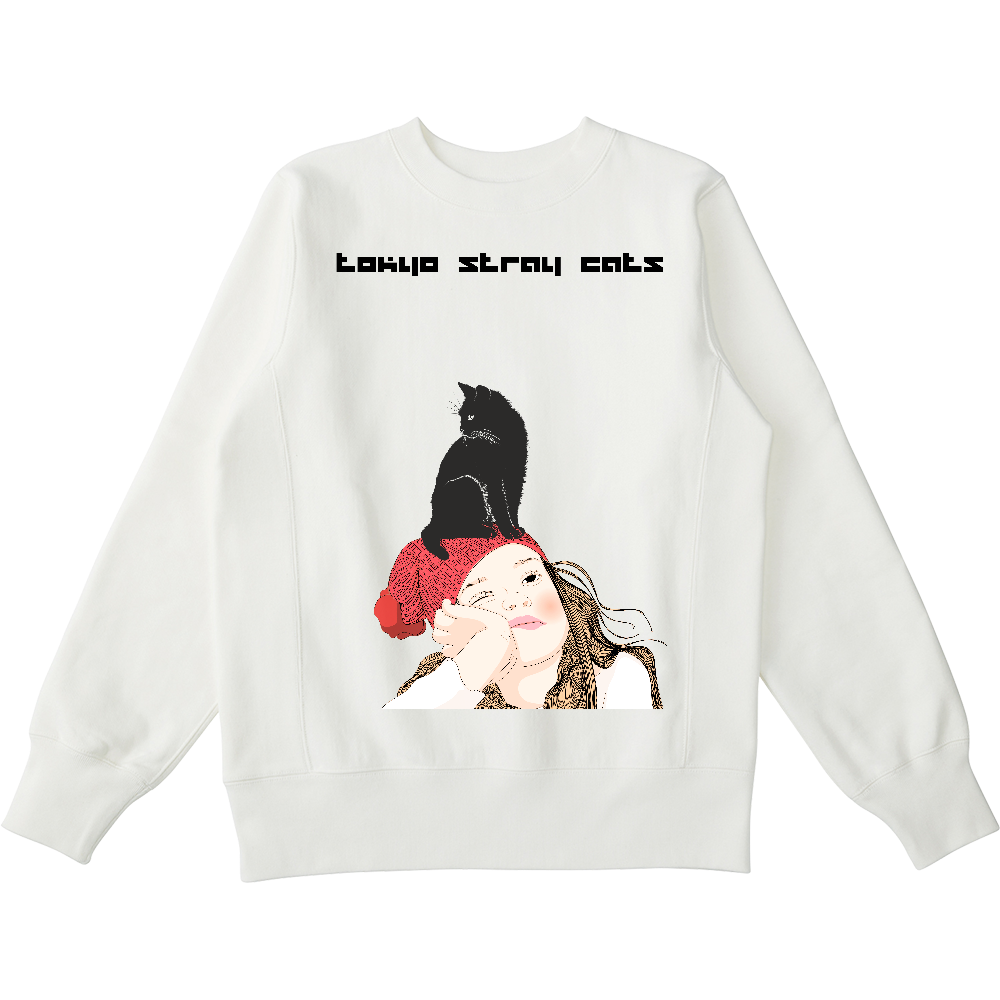 「TOKYO STRAY CATS　- ノラ猫と女の子」ヘビーウェイトスウェットシャツ