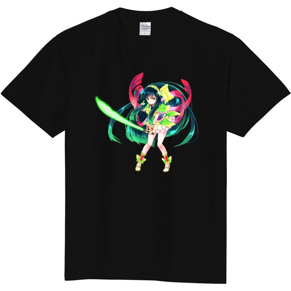 東北ずん子】 Tシャツ-A ブラックプレミアム│De.No.Mi
