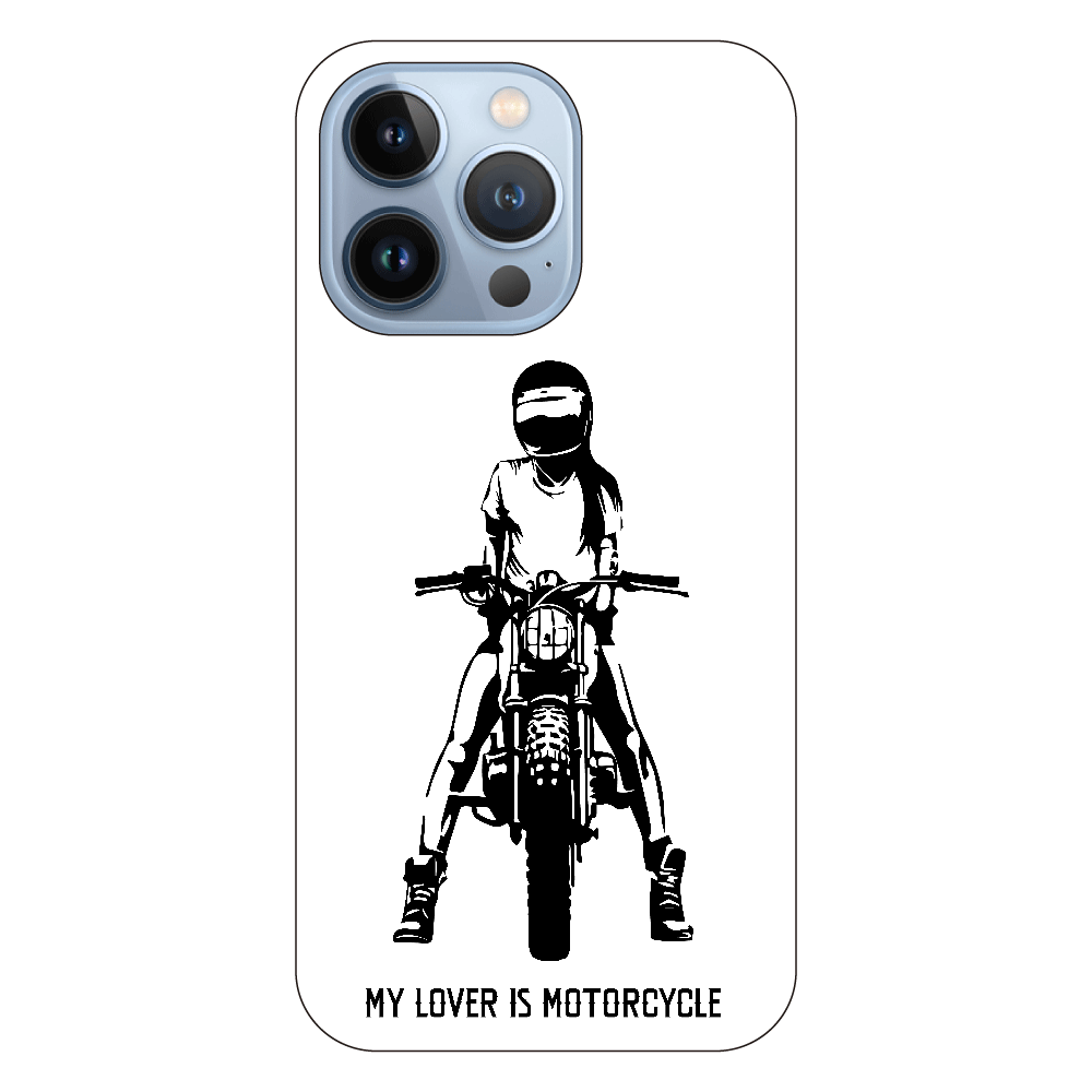 iPhone13Pro ケース My Lovor is Motorcycle White