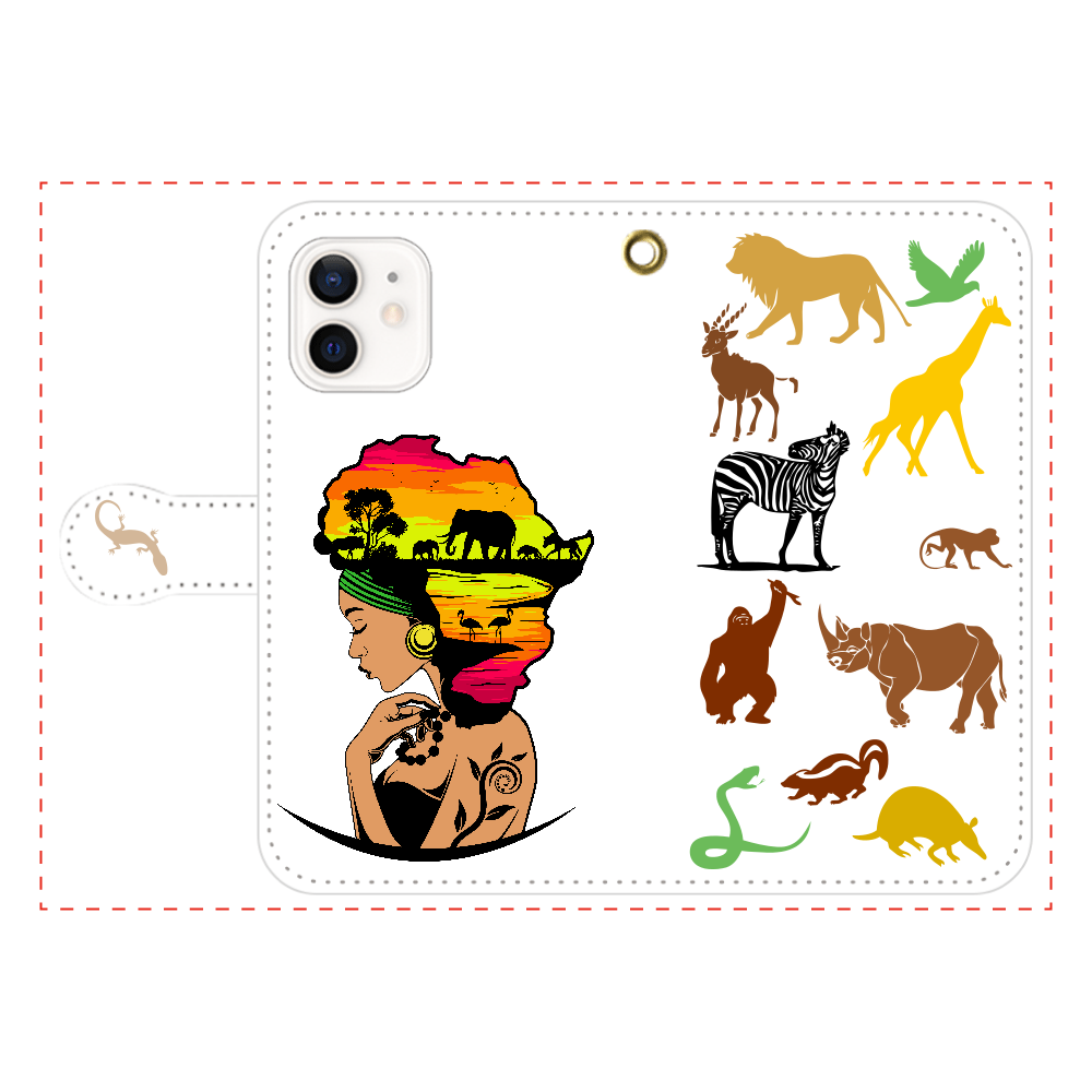 iPhone12 Wallet Case African Goddess