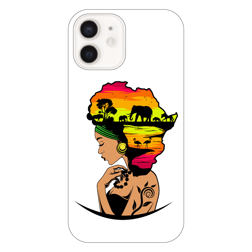 iPhone12 ケース African Goddess