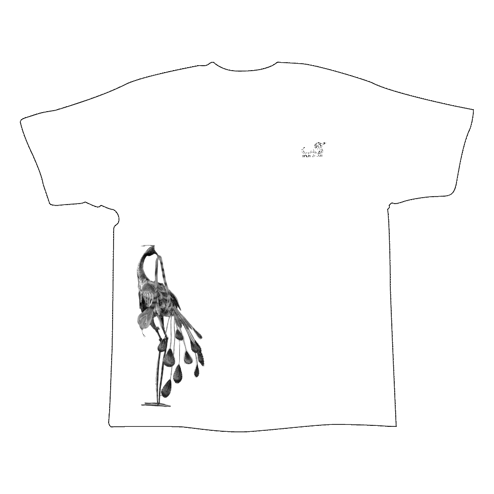 デジタルストリートブランド【SPLIT+TAN】ロゴ入りデザインTシャツ／ホワイト(XLサイズ)