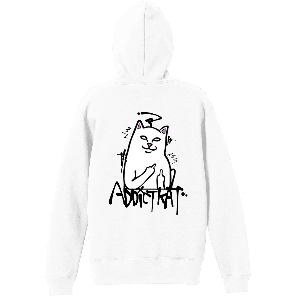 ADDICTKAT FxxK t.cパーカー バックプリント