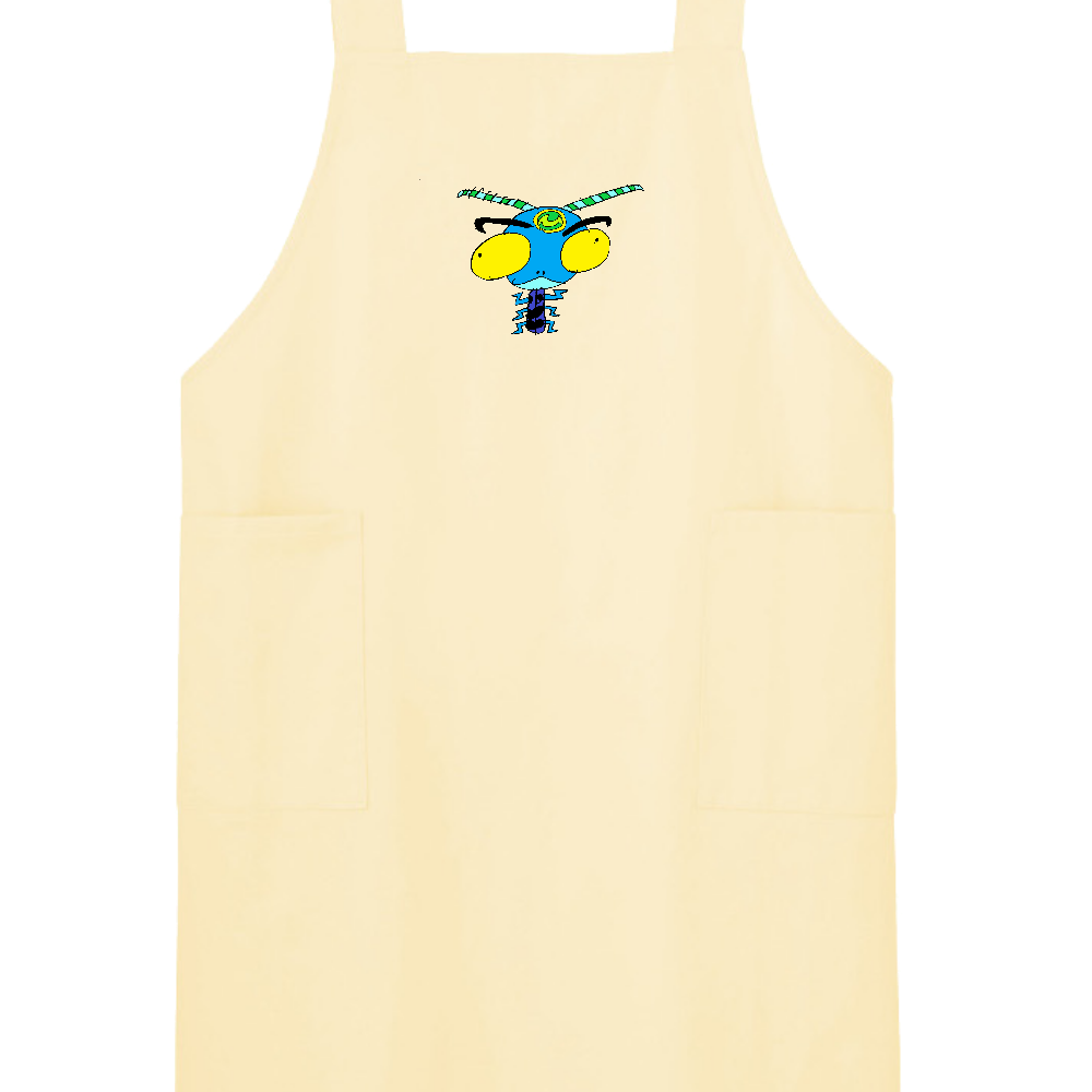 ルリボシカミキリ H型エプロン ナチュラル