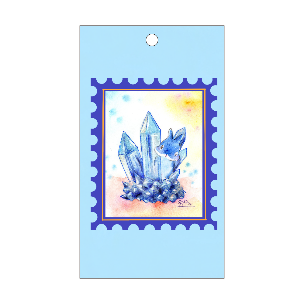 うさぎ切手風キーホルダー