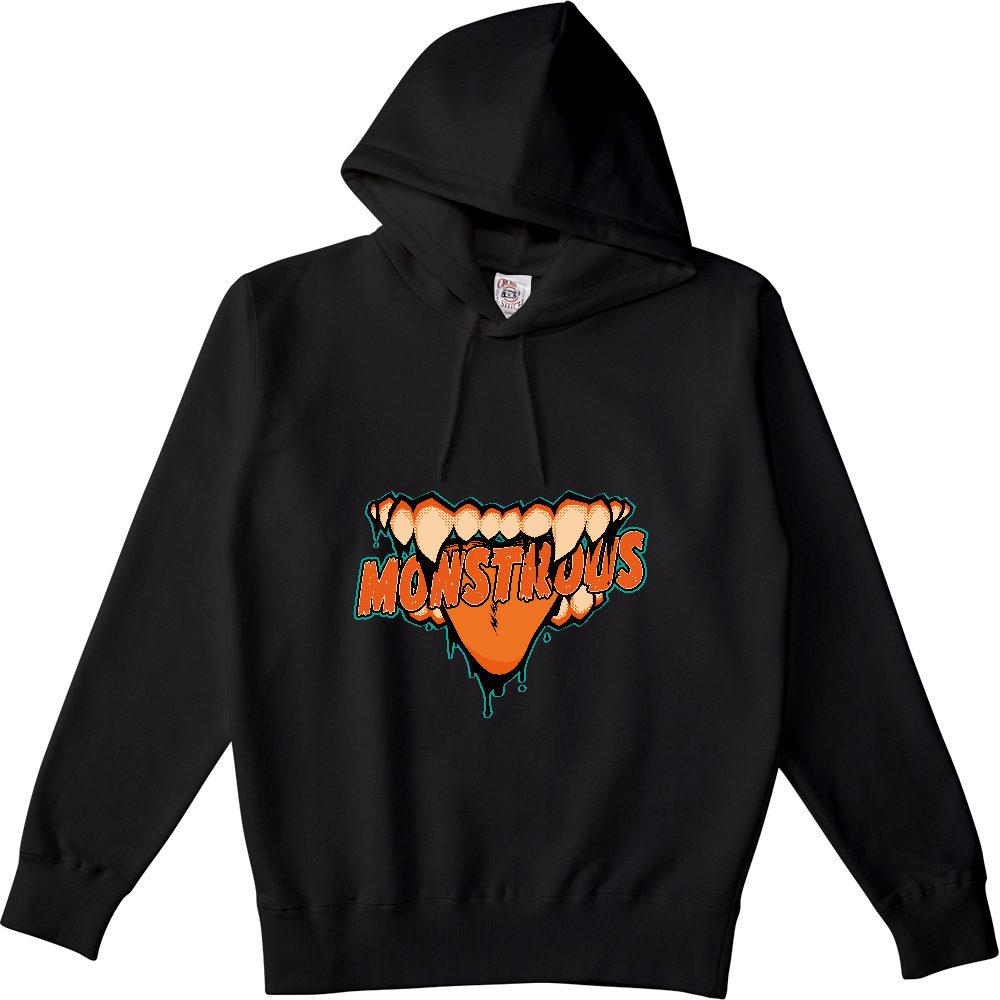 ケモノぽいキバパーカーC（オレンジ）