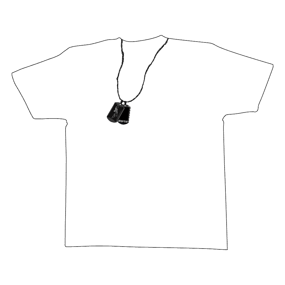 【】SPLIT+TAN】ロゴDOGTAG Tシャツ