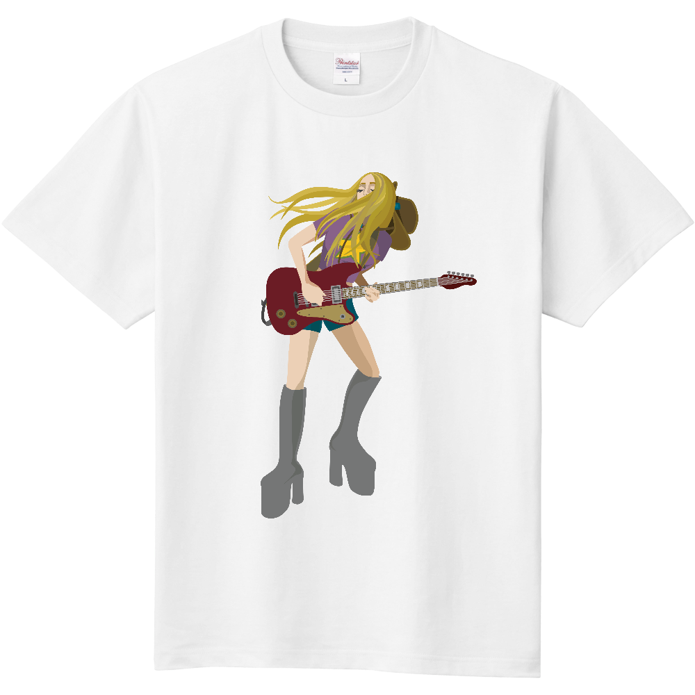 ギター女子 Tシャツ オリジナルtシャツのup T