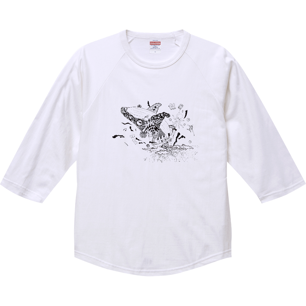 クジラTシャツ 七分袖　