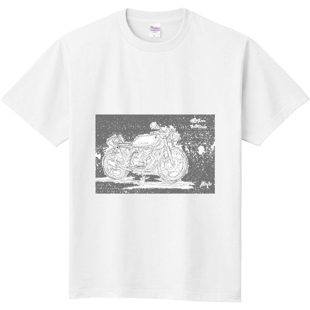 バイクイラストtシャツhonda オリジナルtシャツのup T