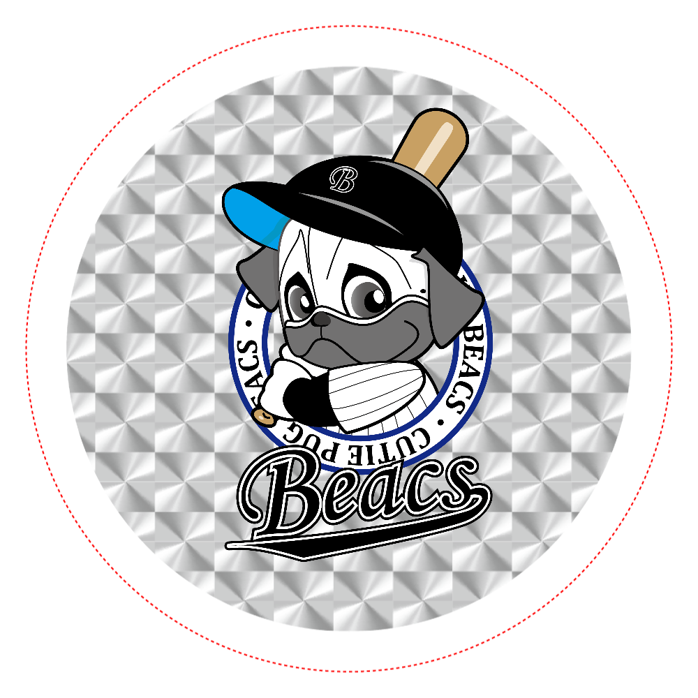 cutie pug BEACS baseball