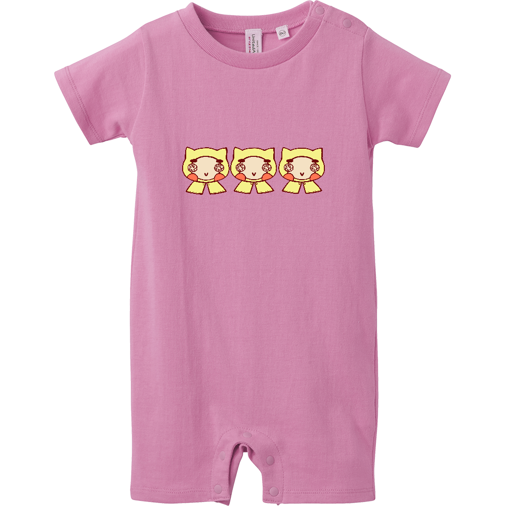 うらおもてやまねこ / ベビーロンパース / ピンク