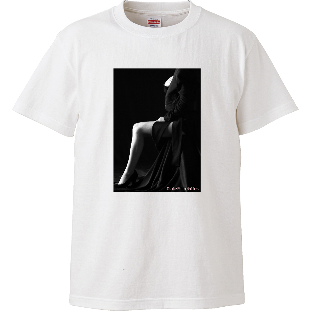 No.6 モノクロ写真アートフォト半袖Tシャツ(『女性の身体の一部』シリーズ White 白 ）|オリジナルTシャツのUp-T