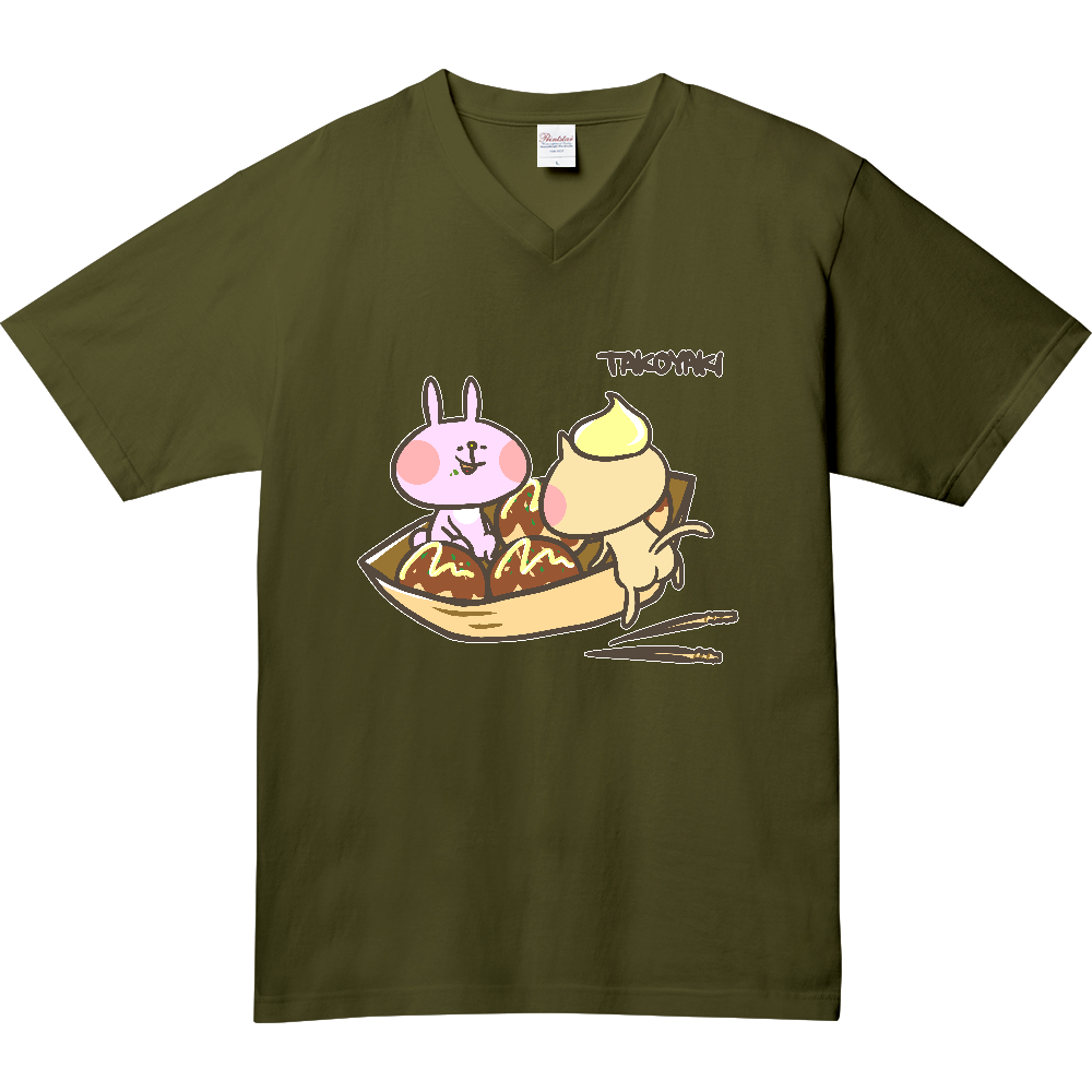 たこやきVネックTシャツ