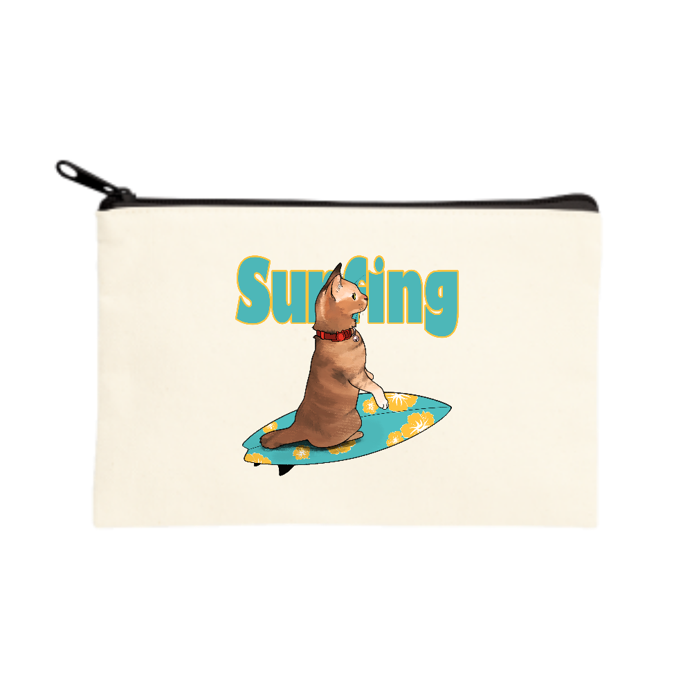 サーフィン猫ちゃんのポーチ
