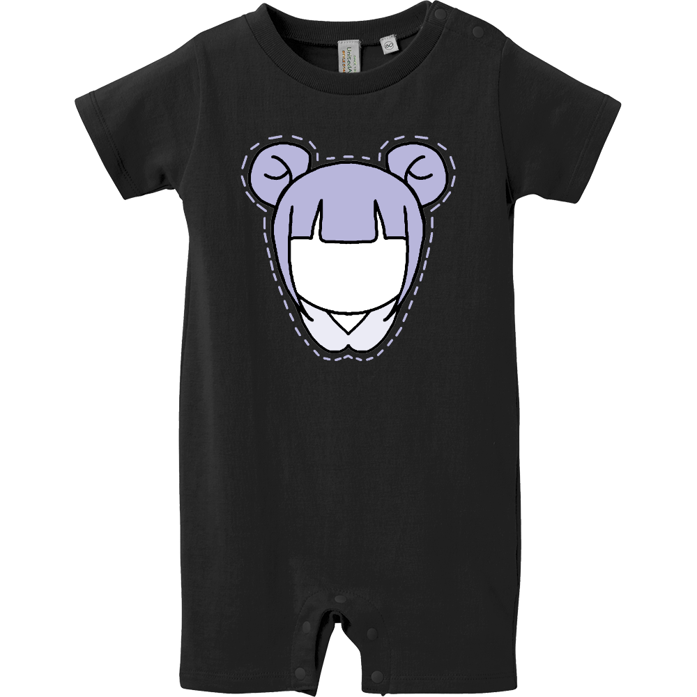 にじいろが～る　ぶる～ちゃん　ベイビーロンパース　ブラック